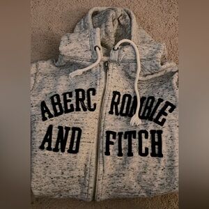 Abercrombie & Fitch Heathered Gray Zip Hoodie